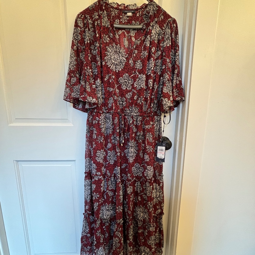 Tommy Hilfiger Printed Tiered Fit & Flare Dress Size 10